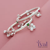 Beautiful Classic Silver Bells Anklet for Babies(6months to 1year)