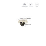Mystic Heart oxidized adjustable Silver Toering