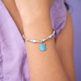 Blue Butterfly Bliss 925 Silver Teen Bangle(10+ Yrs)