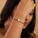Butterfly Glow Rose Gold Polish 925 Silver Kada