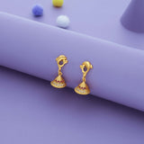 Anaya Cute Dolphin Gold Polish 925 Silver Jhumka for Kids and Women