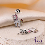 Charming Unicorn Minimal Silver Pendent Set for Kids